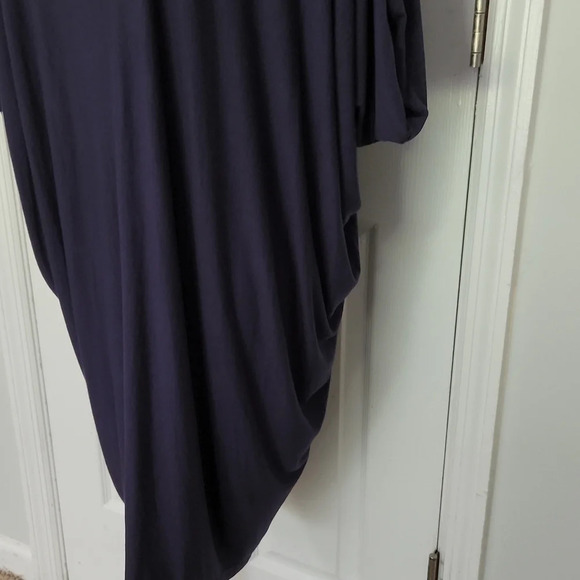 BCBGMAXAZRIA Navy Draped Dress - Picture 8 of 13